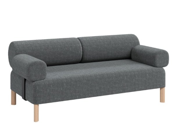 PEBBLE DOUBLE-2 ARM REST-MID GREY